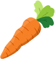 Realistic drawing of a carrot